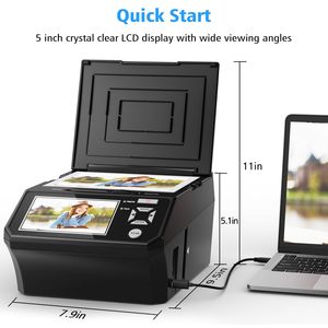 Scanner photo haute résolution pour numériser des négatifs professionnels, scanner de diapositives 35 mm pour numériser rapidement <span class=keywords><strong>les</strong></span> anciennes photos - Product Image 3