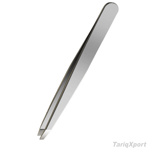 Pince à épiler professionnelle ultra-fine à pointe inclinée en acier inoxydable, logo personnalisé, épilation sans effort, prise en main précise, vente en gros - Product Image 2