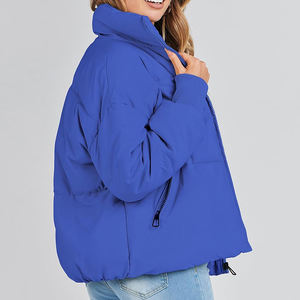 Chaqueta Acolchada de Invierno para Mujer, de Secado Rápido y Transpirable, con Cierre de Cremallera, Forro de Nailon, Color Sólido, Diseño para Exteriores - Product Image 4