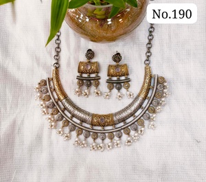 Collier Kunlan élégant plaqué or avec cristaux roses et perles d'imitation pour femmes, bijoux de mariage - Product Image 4