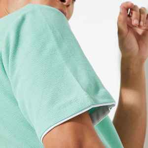 T-shirt pour homme de haute qualité, 100% polyester, tissu tricoté respirant, manches courtes, col rond, coupe ample, 180g, prix de gros - Product Image 3