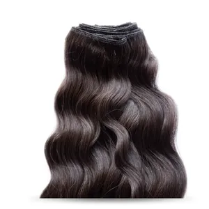 Extensions de cheveux humains indiens Remy, longues, brunes, ondulées, double épaisseur, base en soie HD transparente, pour tête entière, densité 100% - Product Image 5