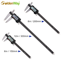 Calibrador Digital Electrónico de Acero Inoxidable GoldenWay con Batería LR44/SR44, Rango de 12 Pulgadas/300 mm, Sistema Métrico/Pulgadas