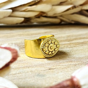 Nouvel Arrivage Bague Ethnique Bohème en Laiton pour Femme, Plaqué Or 18 carats, Anneau Géométrique, Vente en Gros/OEM/ODM - Product Image 1