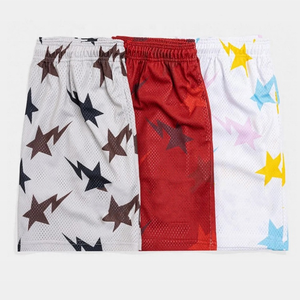 Short de basket-ball en maille imprimé de conception sublimation en gros short personnalisé de haute qualité short de basket-ball en maille 2025 - Product Image 1