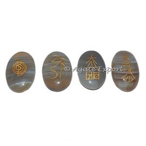 Juego de Piedras Usui Reiki Pulidas en Blanco y Negro, Piedras Semipreciosas para Artesanía - Product Image 4