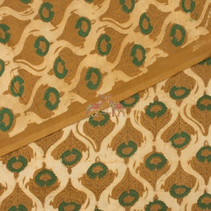 Tissu en coton indien pur, imprimé Sami Ajrakh, design traditionnel artisanal, texture douce, matière résistante à la décoloration pour vêtements ethniques - Product Image 5