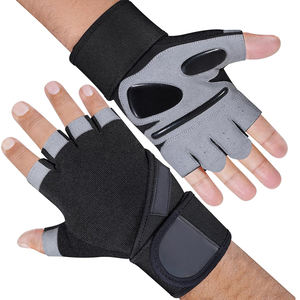 Guantes de Gimnasio de Cuero con Logotipo Personalizado para Levantamiento de Pesas, para Hombres y Mujeres, Guantes de Fitness para Entrenamiento - Product Image 1