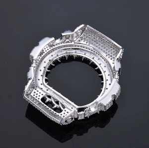 Boîtier de montre Buss Down Iced Out à deux tons avec diamants Moissanite VVS pour unisexe, vente en gros - Product Image 5