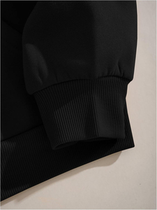 Nouveaux sweats à capuche unis personnalisables avec logo, épais, respirants, 300g, à prix réduit, pour l'hiver, en tricot long, avec poche avant, coupe ample - Product Image 4