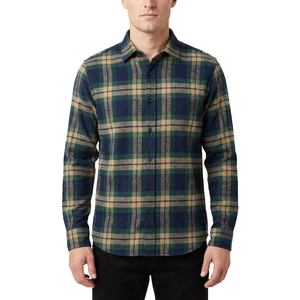 Chemise à carreaux en flanelle pour homme avec logo personnalisé, manches longues, col rabattu, décontractée, pour l'extérieur - Product Image 3