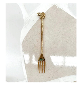 Fourchettes en laiton de qualité supérieure, manche torsadé, forme ananas, 4 pièces, cuillères à dîner, fourchettes en laiton de qualité supérieure - Product Image 3