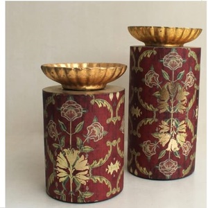Porte-bougie en métal de style classique, design Lotus, écologique, best-seller, design exclusif, finition dorée - Product Image 4