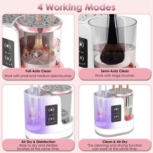 Pulitore Elettrico 4-in-1 per Pennelli da Trucco con Asciugatura UV, Alimentazione USB, Macchina Automatica per la Pulizia dei Pennelli, Display Digitale e Timer - Product Image 5