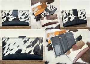 Real Cowhide Leather Wallet Clutch Stylish Multi Uses Western Wallets for Women Genuine Leather <b>Unique</b> Designer Clutch - Product Image 3