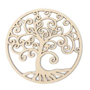 Décoration murale en bois Arbre de Vie, sculpture artistique à suspendre pour la maison et le jardin, cadeau de pendaison de crémaillère - Product Image 1