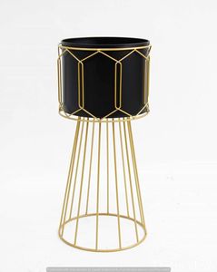 Maceta Alta de Metal de Lujo, Moderna, Decorativa, para Interiores y Exteriores - Product Image 3