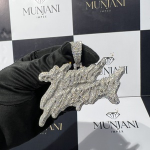 จี้เพชรทรงกลมหรูหราและชาร์มเพชรโมอิสซาไนต์ VVS เงินแท้ 925 สไตล์ฮิปฮอปประดับเพชรเต็มชิ้น จี้เครื่องประดับสั่งทำพิเศษสำหรับแร็ปเปอร์ - Product Image 5