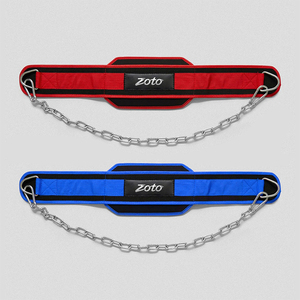 Custom Logo Nylon Dipping <b>Belt</b> Premium Weighted Pull Up Gym <b>Belt</b> with Steel <b>Chain</b> & Carabiner Wholesale - Product Image 1