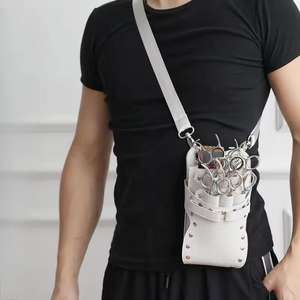 Étui de luxe vintage en cuir véritable pour ciseaux de barbier avec protection anti-odeur, design décontracté et confortable LBSH-0028 - Product Image 3