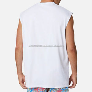 Men's Heavyweight <b>Vest</b> 100% Cotton Blank High Quality Custom Design Oversized Casual Sleeveless tank <b>Top</b> for Men - Product Image 2