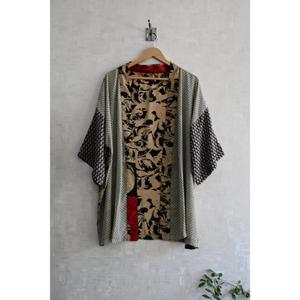 Handmade Indian Silk <b>Kimono</b> Robe <b>Women</b> Plus Size Casual Breathable Knee Length Autumn Short Printed Artisan Nightwear Gift - Product Image 2