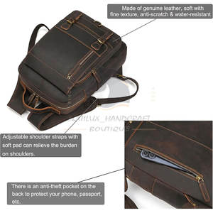 High Quality Custom Made Leather <b>Bagpack</b> Custom Logo Leather <b>Bagpack</b> New Arrival Leather <b>Bagpack</b> - Product Image 2