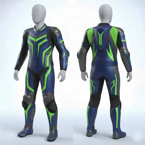 Combinaison de moto en cuir respirant de haute qualité, couleur rouge, personnalisable, pour hommes, été/hiver, protection complète avec protections intégrées - Product Image 5