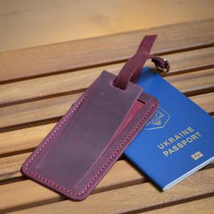 Personalized Travel Luggage Tags Genuine Leather Bag Tags Privacy Cover Suitcase Name Labels Custom Set LMP-0211 - Product Image 1