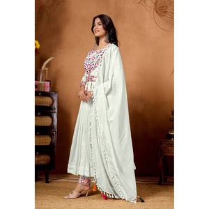 2XL Party Wear Embroidered Sequence Work Suit <b>Set</b> for a Stylish Look - Product Image 6