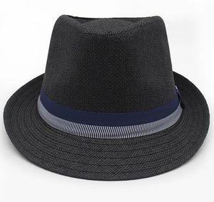 Sombreros de Pescador Panamá con Cinta Negra, Gorro Tipo Bucket, Protección Solar, para Deportes al Aire Libre, Playa, Ciclismo, Fiestas, Sombreros Panamá Transpirables - Product Image 1