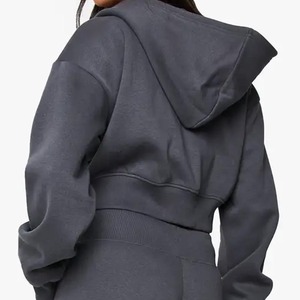 Women 2 Piece Tracksuit Hooded <b>Crop</b> <b>Top</b> With Full Length Flare Pants Solid Color Casual Style Breathable Spandex PolyesteMateria - Product Image 4