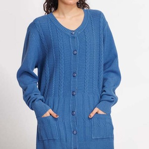 Cardigans en laine/cachemire tricotés sur mesure de qualité supérieure à col en V, extra longs, pour les sororités/fraternités - Product Image 2