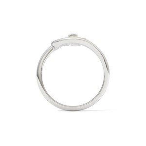 Anillo de Plata de Ley 925 con Flor de Margarita y Diamante Natural para Mujer |   Anillo Floral Minimalista con Pétalos Esmaltados |   Regalo de Joyería Fina - Product Image 5