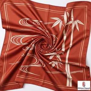 Custom Printed Short <b>Scarf</b> Fabric White Label OEM ODM Textile Manufacturer for Fashion Accessories Wholesale Export Supplier - Product Image 1