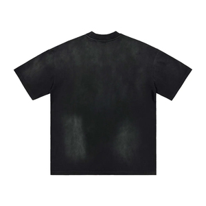 OEM Heavyweight O-neck Men's Custom Men's Vintage Tees 100% Cotton Pullover Acid Washed <b>T</b>-shirt - Product Image 4