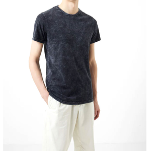 Camiseta Personalizada para Hombre con Lavado Ácido, Estilo Vintage, 100% Algodón, Cómoda, Pedidos al por Mayor OEM, Corte Regular, Tela Premium de Secado Rápido - Product Image 4