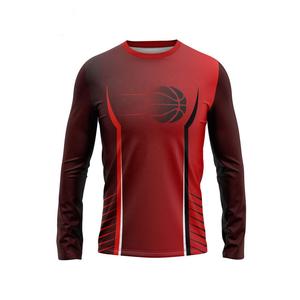 Camiseta de Baloncesto de Manga Larga con Gradiente de Rendimiento Personalizable al por Mayor - Product Image 3