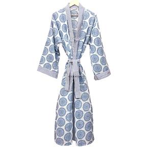 Kimono élégant personnalisé pour femme, cardigan à col en V, robe longue, écoresponsable, protection solaire, paréo de plage, robe ample 100 % coton - Product Image 4
