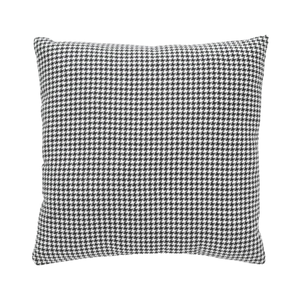 18''x18'' Black Houndstooth Woven Cotton Anti-Static Decorative <b>Throw</b> <b>Pillow</b> - Product Image 1