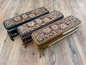 กระเป๋าหนังวัวแท้สไตล์ตะวันตก, อุปกรณ์จัดระเบียบที่สมบูรณ์แบบสำหรับอุปกรณ์จัดผม - Product Image 4