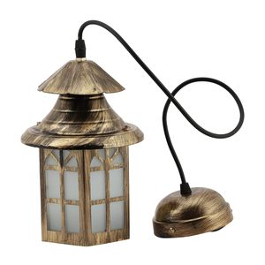 Lampe suspendue en métal antique, luminaire de plafond vintage, lanterne décorative suspendue pour salon, salle à manger, chambre à coucher, maison - Product Image 5