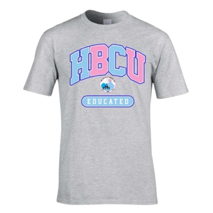 เสื้อยืดกราฟิก HBCU สีเทา แขนสั้น ลำลอง ใส่ได้ทั้งชายและหญิง ดีไซน์ตัวอักษร เสื้อผ้าแฟชั่นสำหรับผู้ชาย ผู้หญิง สวมใส่ได้ทุกวัน - Product Image 1
