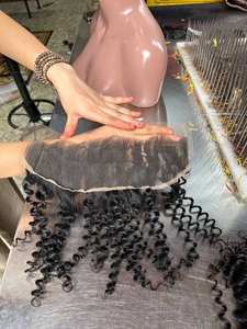 Vente en gros de produits capillaires naturels pour femmes noires, paquets de cheveux vierges 12a doublement étirés, extension de cheveux humains frisés afro - Product Image 5