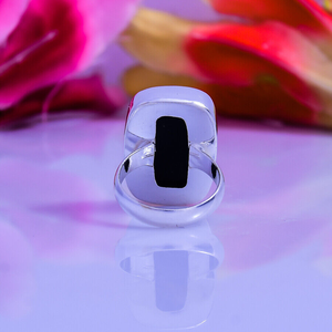 Australian Triplet <b>Opal</b> <b>Ring</b> 925 Sterling <b>Silver</b> Handmade Fire <b>Opal</b> Jewelry Gift for Her - Product Image 3