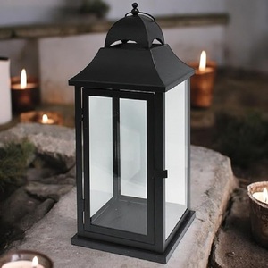 Popular Design Gold Trapezoidal European Style Hand-held Glass Candle <b>Lantern</b> Home Decoration Candlestick Candle Windproof Lamp - Product Image 5