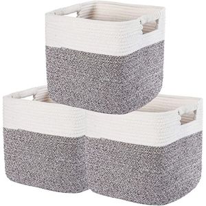 Decorative Woven <b>Storage</b> <b>Baskets</b> Large Cotton <b>Rope</b> Bin for Organizing Toys Blankets Clothes Sturdy Home Decor Organizer <b>Basket</b> - Product Image 1
