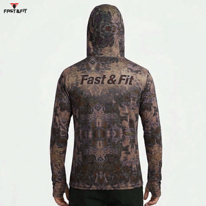 Sweat-shirts de pêche pour hommes 100 % polyester, confortables, respirants, à manches longues, avec design sublimé et fonction imperméable - Product Image 2