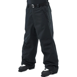 Bon fournisseur, pantalon de ski en polyester imperméable, entièrement personnalisé, durable, léger, uni, couleur unique, pour l'hiver. - Product Image 1