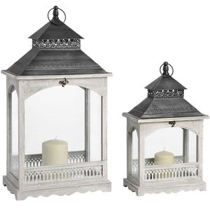 Juego de Faroles de Hierro para el Hogar con Diseño Intrincado de Grabado, Hechos a Mano y Portátiles para Decoración del Hogar y Navidad - Product Image 6